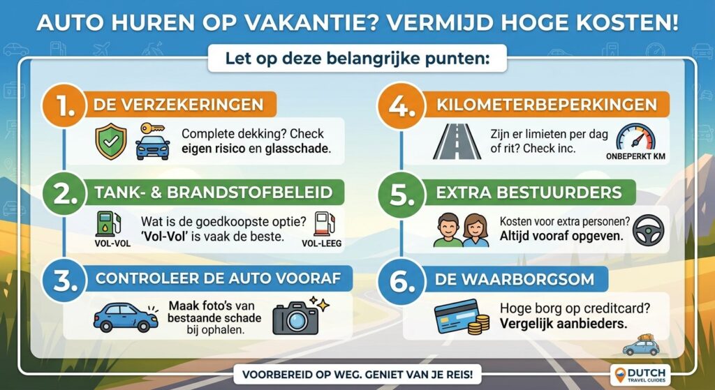 Waar op letten bij het huren van een auto op vakantie