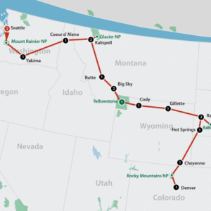 Flydrive From the Pacific to the Rockies (19 dagen)